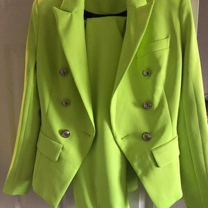 Neon Green Blazer pants & blAzer set